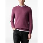 logo-embroidered waffle-knit sweater 1