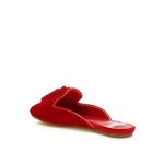 Tassel Detail Velvet Mules в красном цвете 3