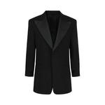 Пиджаки Ferragamo Silk Peaked Lapel Blazer 'Black' 1