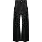 laser-cut straight-leg trousers 1