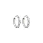 Серьги-кольца Sola Pavé из серебра 1