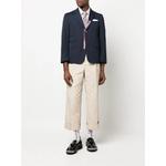 single-breasted cropped-sleeve blazer 2