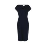 Платья миди Alexander McQueen Twist-Detail Crepe Midi 'Темно-синий' 1
