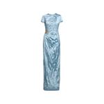 embroidered draped gown 1