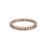 Тонкое кольцо Twisted Jules Slim Silhouette в розовом золоте 5