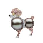 Брошь Baroque Poodle с жемчугом и бриллиантами 1