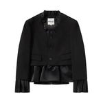 Куртки Comme des Garcons Noir Ruffle-Neck Peplum Button-Up Jacket 'Black' 1