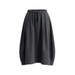 drawstring-waist pleated midi skirt 1