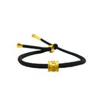 LITZ 999 (24K) Золотой браслет с шестью мантрами и веревкой EPC0979-B-R-B (0,07 г +/-) 1