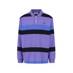 striped long-sleeved polo shirt 1