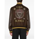 logo-embroidered panelled jacket 4