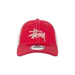 Кепка Stussy New Era 9TWENTY Basic Trucker «Scarlet» 1
