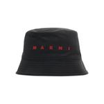 Панамы Marni Logo Bucket Hat II 'Black' 1