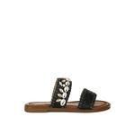 Босоножки Shell & Diamante Slip-On в черном цвете 1