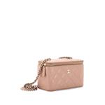 Classic Vanity Case with Chain Quilted Caviar Small crossbody bag 2