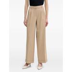 pleated-detail turn-up-cuff trousers 1