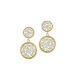 Серьги-подвески из желтого золота с бриллиантами 1