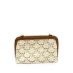 Сумка через плечо Triomphe Coated Canvas Clutch On Chain (2021-2023 годы) 2