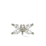 Серьга Butterfly из белого золота с бриллиантами 1