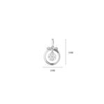 GOLDHEART Espoir, бриллиантовый кулон, белое золото 375+палладий (P5249) 4