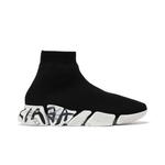 Кроссовки Balenciaga Speed 2.0 Sneaker 'Worn-Out Graffiti - Black' 1