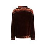 velvet-effect button-down jacket 2
