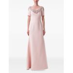 floral-embellished scoop-neck maxi dress 1