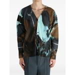 pleated print cardigan 2