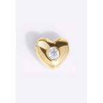 Маленький кулон-сердце с камнем рождения Bubble Gold - Апрель 1