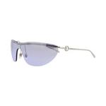 Gucci Shield-Frame Metal Sunglasses 'Серебро/Фиолетовый' 3