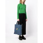 logo-print denim tote bag 2
