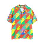 Топы Gucci Camp Collar Bunny Print Shirt 'Multicolor' 1