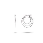 Millennia 2000 Tri-Circle серебряные серьги-кольца из стерлингового серебра 925 пробы 1