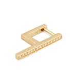 Серьга Sleek из желтого золота с бриллиантами 1