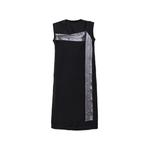 contrast-trim sleeveless midi dress 1