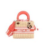 Сумка-сэтчел Lady Dior Bag Wicker and Toile de Jouy среднего размера 1