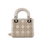 Lady Dior Chain Bag Crystal Embellished Cannage Quilt Leather Mini satchel 2