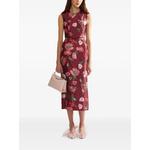 floral-print textured-satin midi skirt 2