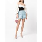 Твидовые шорты с бахромой 2