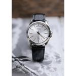 Мужские аналоговые часы MTP-1370L-7AV с черным кожаным ремешком 6