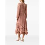 long pleated georgette dress 3