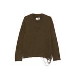 logo-print distressed sweater 1