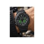 GA-100BEG-1A Мужские аналогово-цифровые часы, черный ремешок из смолы 6
