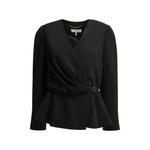 draped peplum top 1