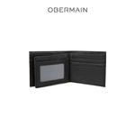 RFID Короткий кошелек без отверстий из натуральной кожи черный 4