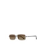 rimless rectangle-frame sunglasses 2