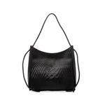 woven leather shoulder bag 1