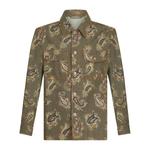 Джинсовая куртка-рубашка с принтом пейсли 1