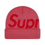 Шапки-бини Supreme Studded Knockout Big Logo Beanie 'Red' 1