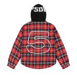 Фланелевые рубашки Sp5der Hooded Zip Flannel Shirt Jacket 'Red Plaid' 2